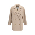 Max Mara Beige Wool Oves Aries Full-Length Jacket Max Mara
