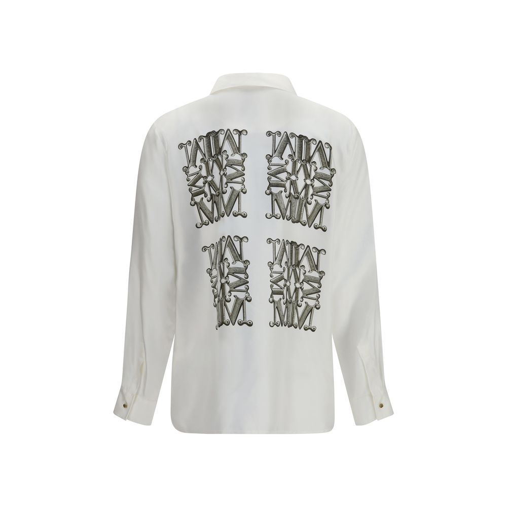Max Mara White Silk Dress Shirt Max Mara