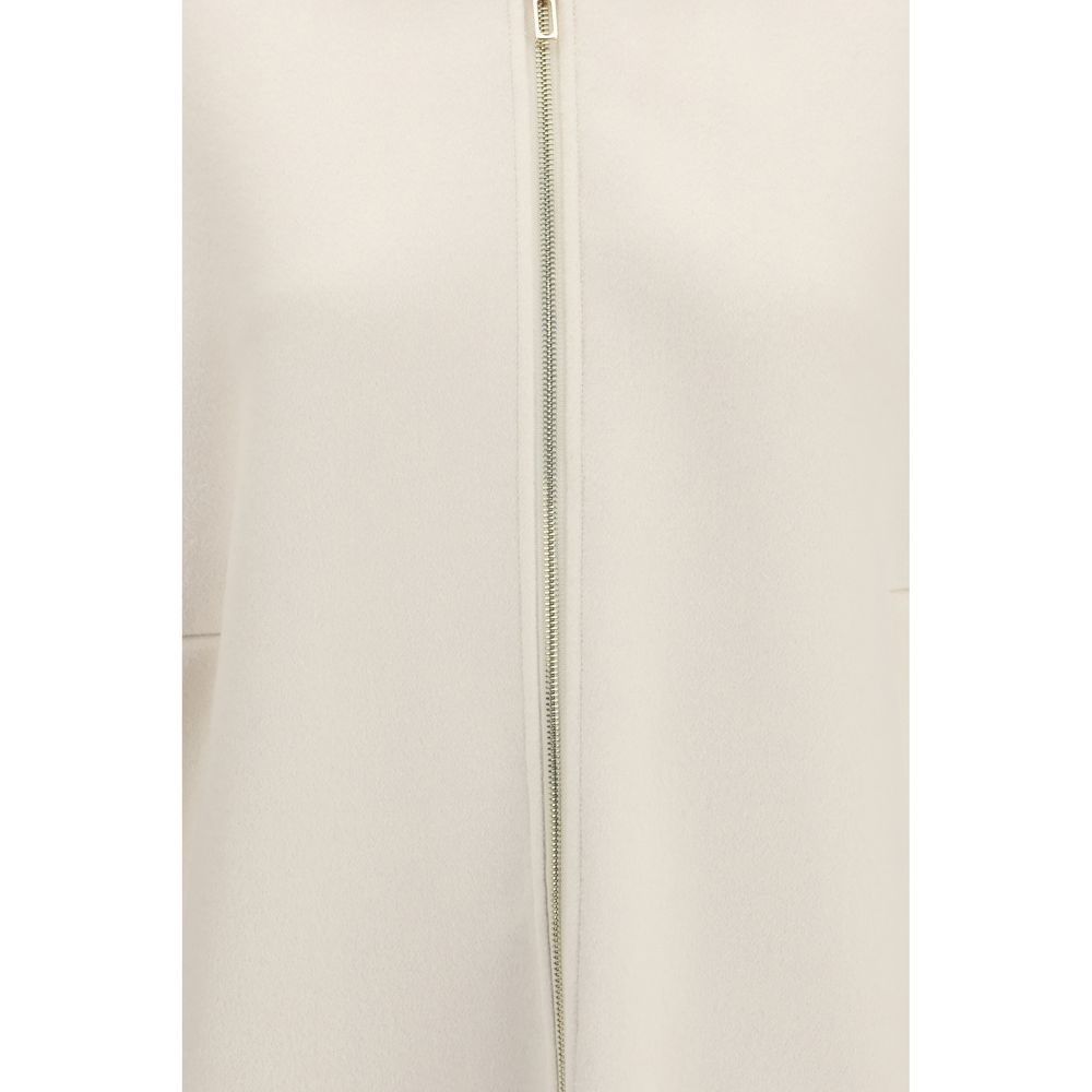 Max Mara Beige Wool Oves Aries Full-Length Jacket Max Mara