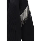 Max Mara Black Wool Oves Aries Cardigan Max Mara