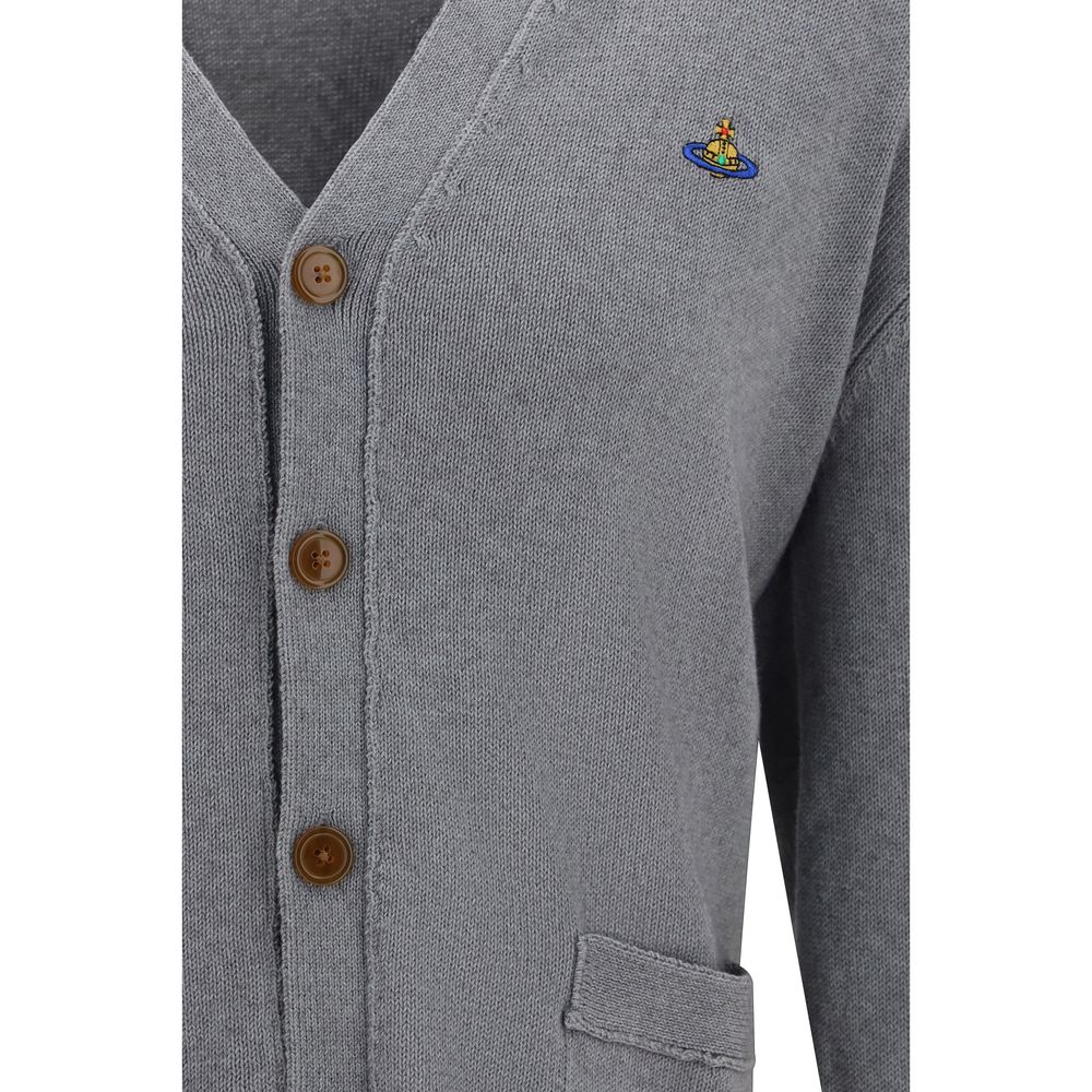 Vivienne Westwood Gray Cotton Cardigan Vivienne Westwood