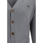 Vivienne Westwood Gray Cotton Cardigan Vivienne Westwood