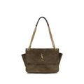 Saint Laurent Bicolor Suede Leather Shoulder Bag Saint Laurent