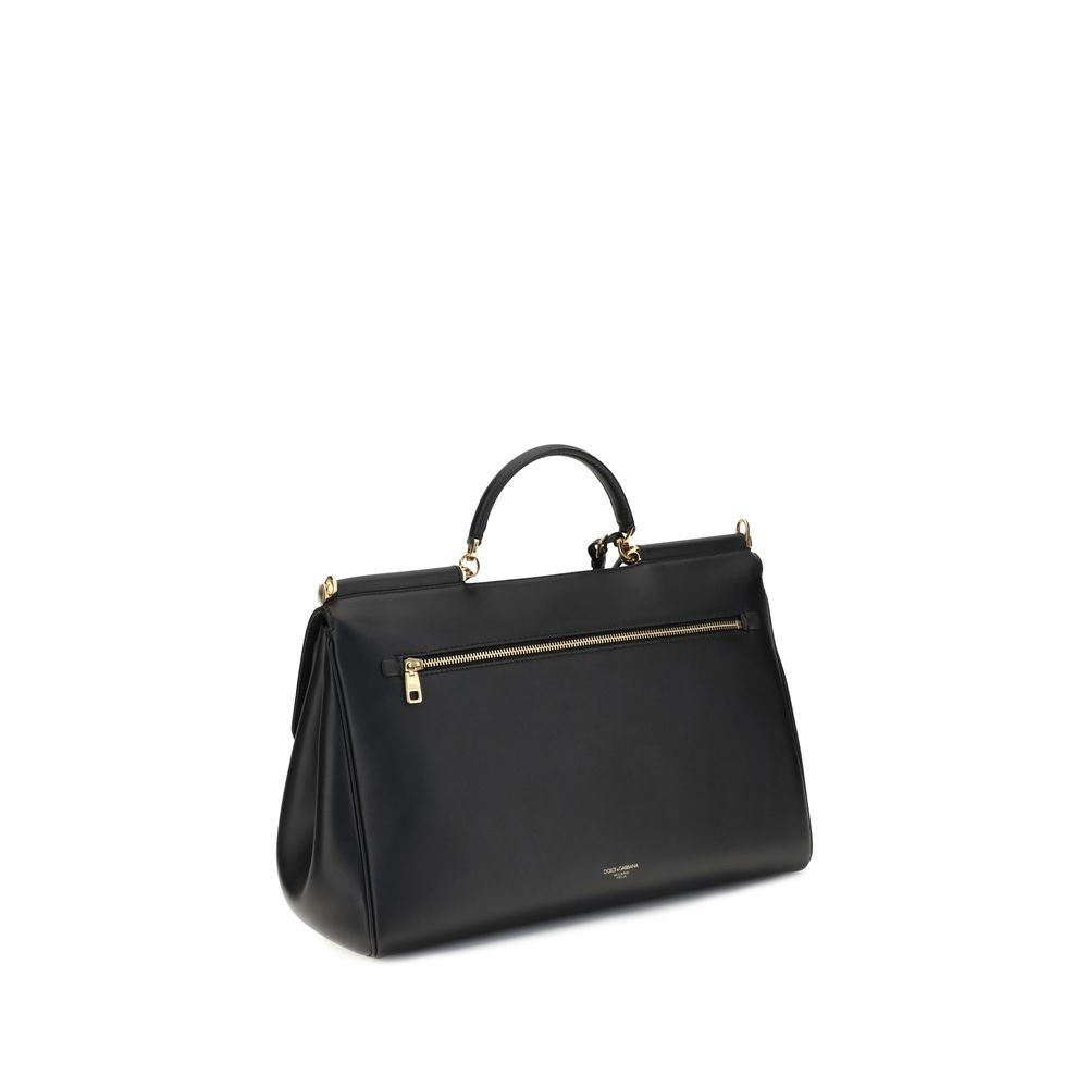 Dolce & Gabbana Black Calf Leather Bos Taurus Shoulder Bag Dolce & Gabbana
