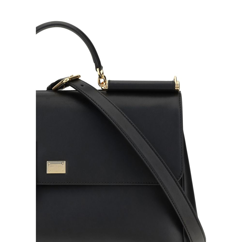 Dolce & Gabbana Black Calf Leather Bos Taurus Shoulder Bag Dolce & Gabbana