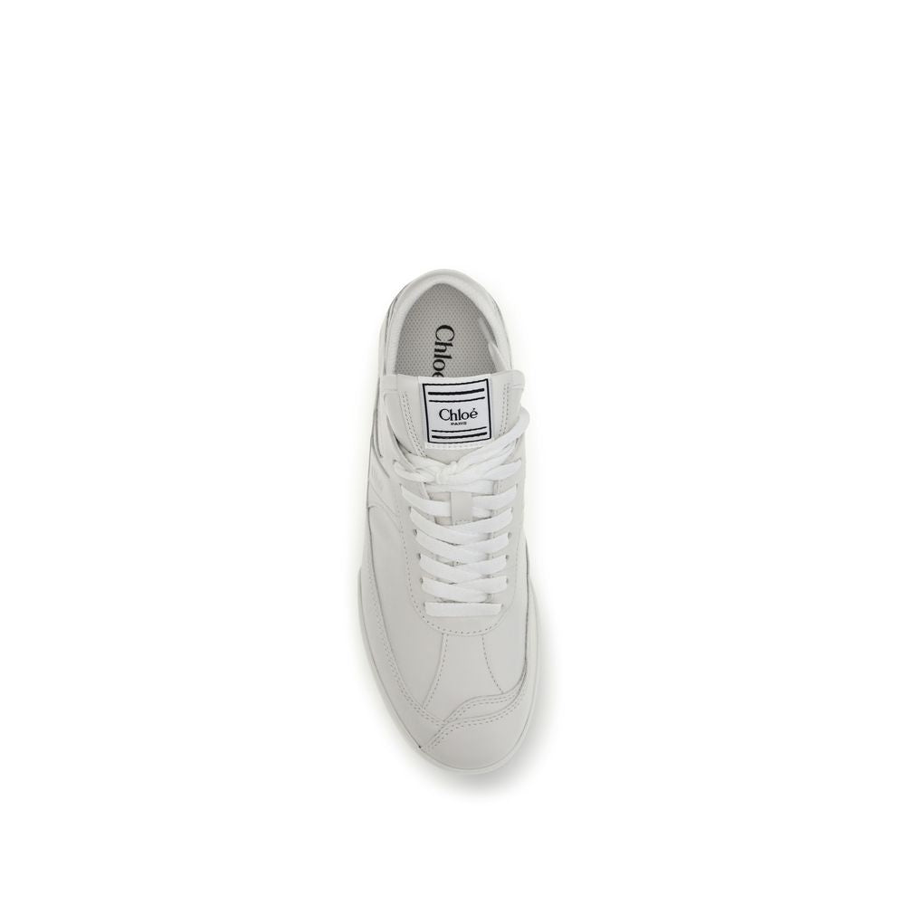 Chloé White Calf Leather Bos Taurus Athletic Sneakers Chloé