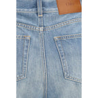 Chloé Blue Cotton Flared Jeans Chloé