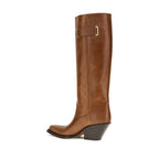 Chloé Brown Calf Leather Bos Taurus Over The Knee Chloé