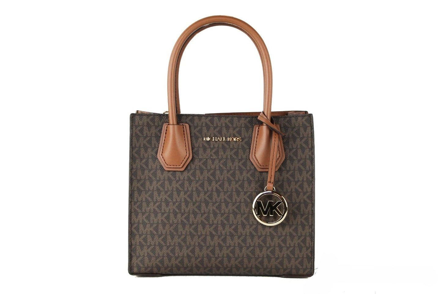 Michael Kors MICHAEL KORS Mercer 35S1GM9M2B Medium Logo And Leather Accordion Crossbody Bag In Brown Michael Kors