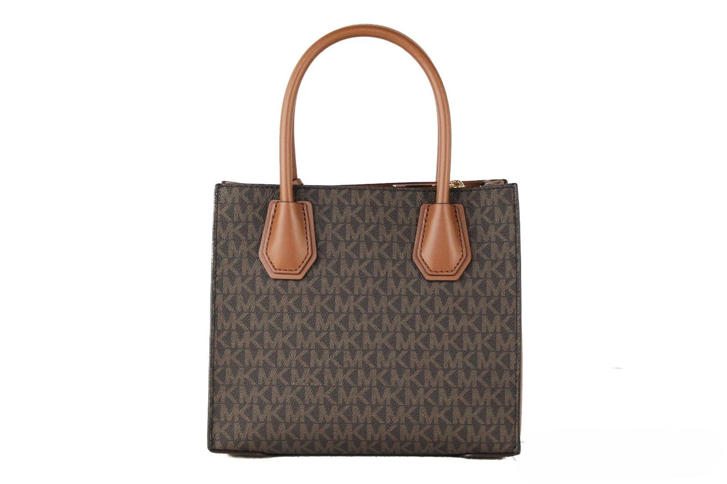 Michael Kors MICHAEL KORS Mercer 35S1GM9M2B Medium Logo And Leather Accordion Crossbody Bag In Brown Michael Kors