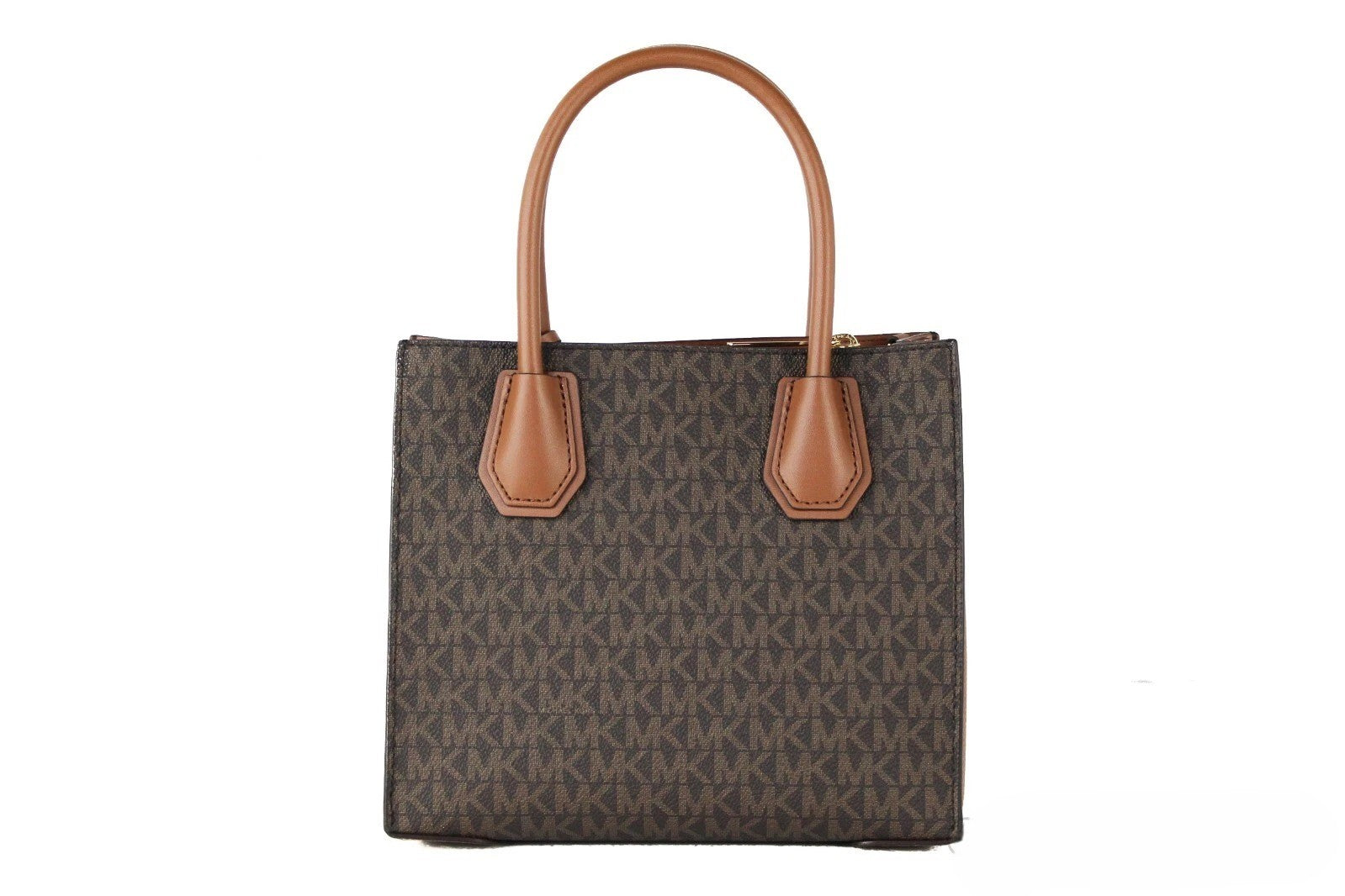 Michael Kors MICHAEL KORS Mercer 35S1GM9M2B Medium Logo And Leather Accordion Crossbody Bag In Brown Michael Kors