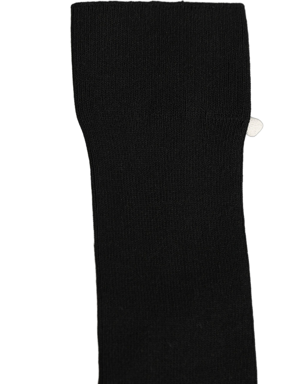 Dolce & Gabbana Black Cotton Ribbed Logo Over The Calf Women Socks - Eljoys Fashion 