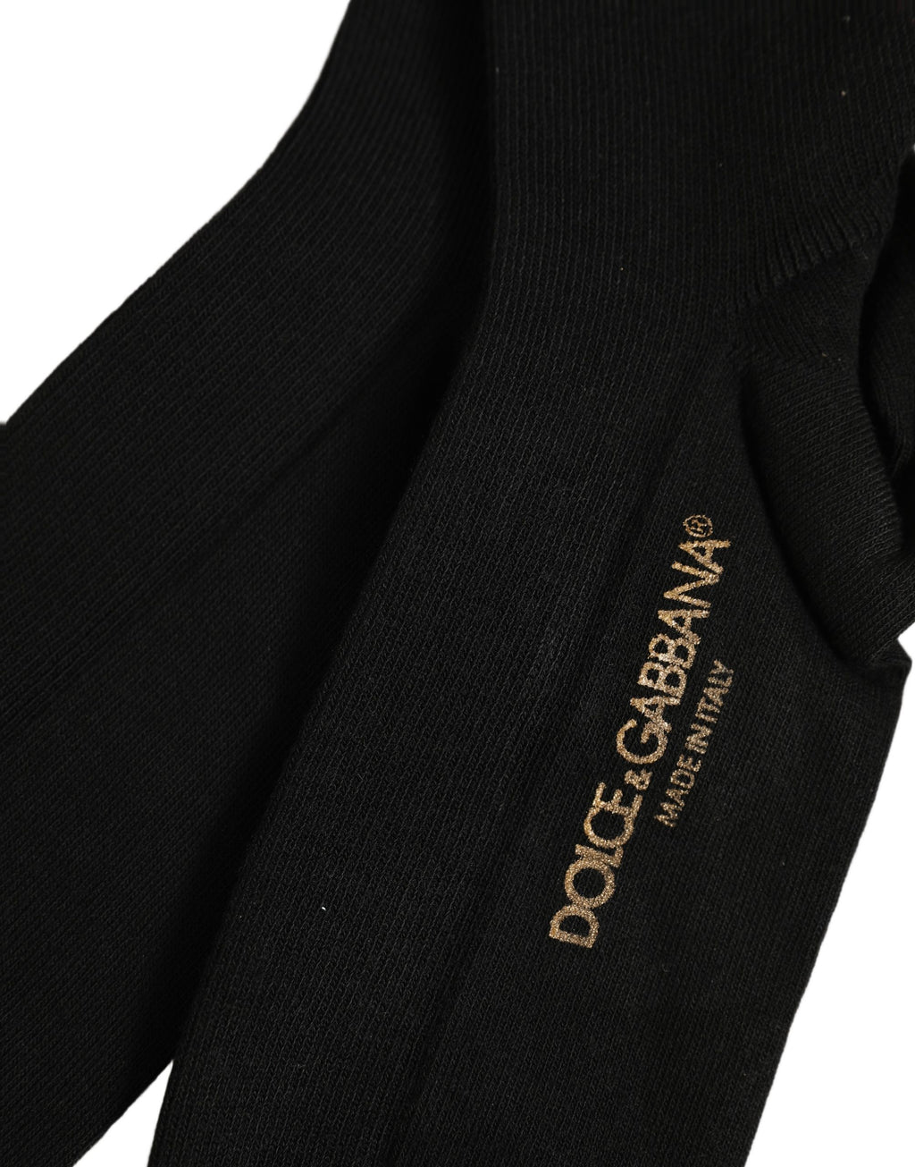 Dolce & Gabbana Black Viscose Logo Over The Calf Accessory Socks - Eljoys Fashion 