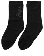 Dolce & Gabbana Black Floral Nylon Stretch Mid Calf Socks - Eljoys Fashion 