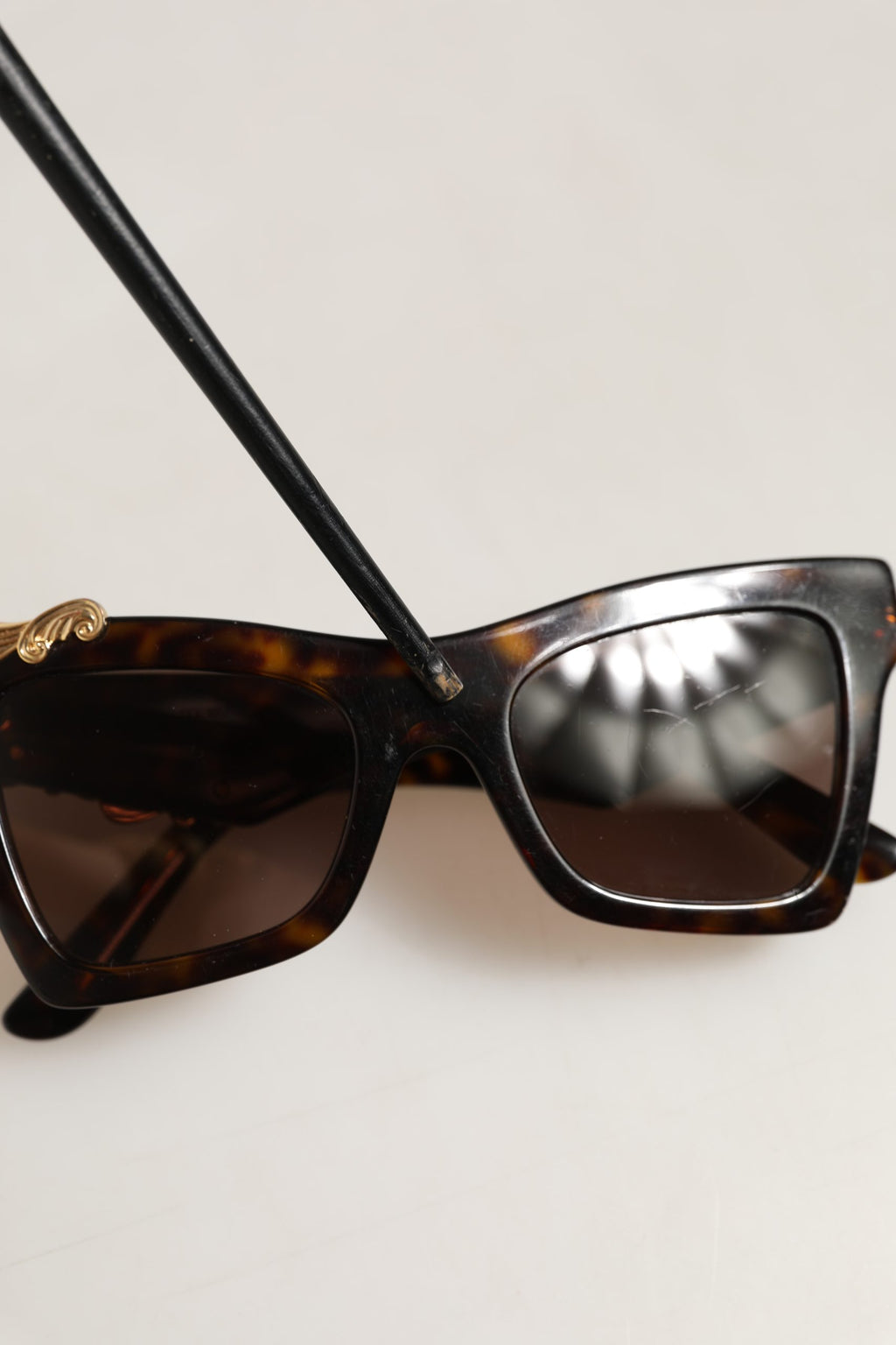 Dolce & Gabbana Brown DG4434 Accent Havana Acetate Frame Sunglasses - Eljoys Fashion 