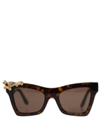 Dolce & Gabbana Brown DG4434 Accent Havana Acetate Frame Sunglasses - Eljoys Fashion 
