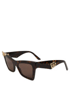 Dolce & Gabbana Brown DG4434 Accent Havana Acetate Frame Sunglasses - Eljoys Fashion 