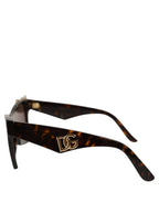 Dolce & Gabbana Brown DG4434 Accent Havana Acetate Frame Sunglasses - Eljoys Fashion 