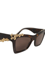 Dolce & Gabbana Brown DG4434 Accent Havana Acetate Frame Sunglasses - Eljoys Fashion 
