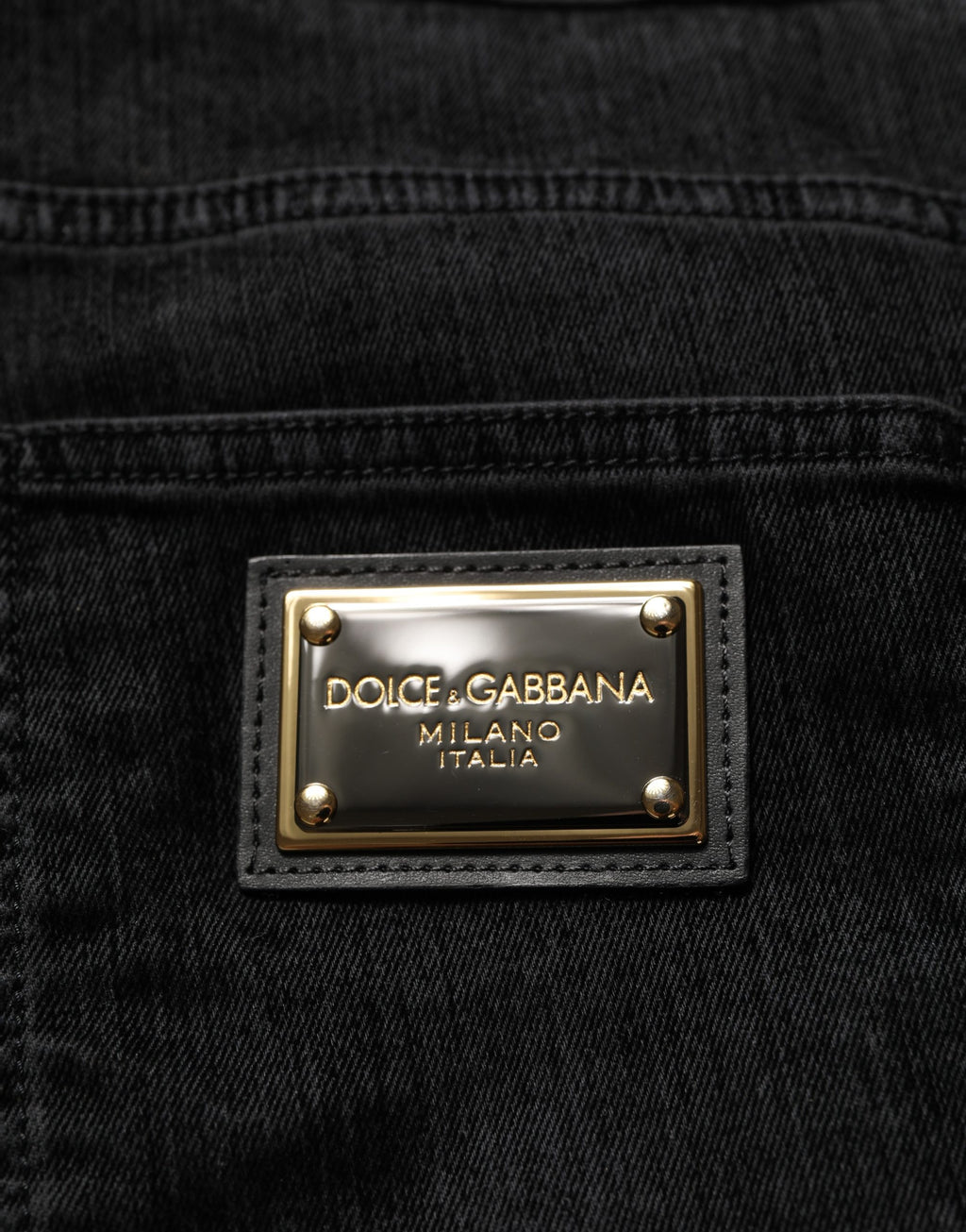 Dolce & Gabbana Black Cotton Relaxed Wide Leg Men Denim Jeans - Eljoys Fashion 