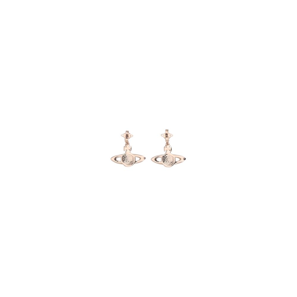 Vivienne Westwood multicolor brass earrings with orb design and intricate detailing, stylish jewelry accessory shown in the image.