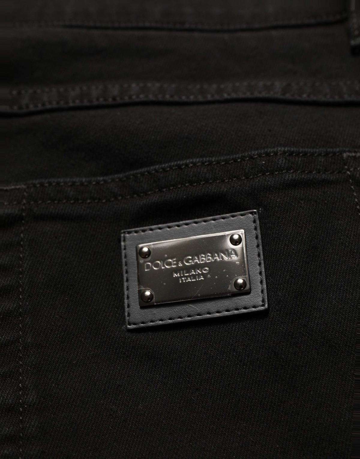 Dolce & Gabbana Black CottonStretch Regular Skinny Denim Jeans - Eljoys Fashion 