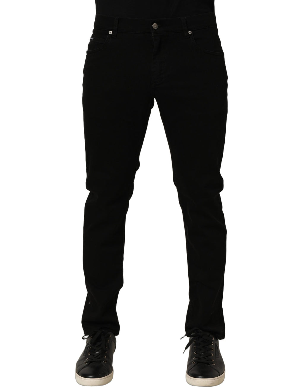 Dolce & Gabbana Black CottonStretch Regular Skinny Denim Jeans - Eljoys Fashion 