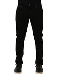 Dolce & Gabbana Black CottonStretch Regular Skinny Denim Jeans - Eljoys Fashion 