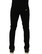 Dolce & Gabbana Black CottonStretch Regular Skinny Denim Jeans - Eljoys Fashion 