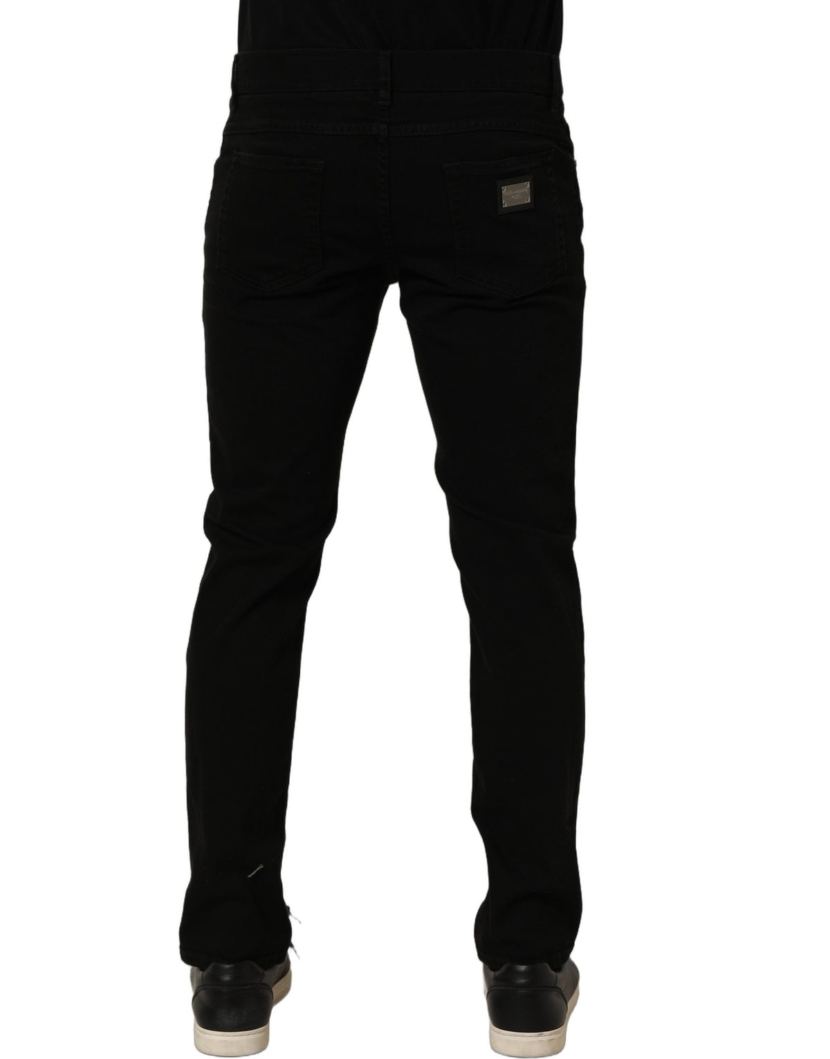 Dolce & Gabbana Black CottonStretch Regular Skinny Denim Jeans - Eljoys Fashion 