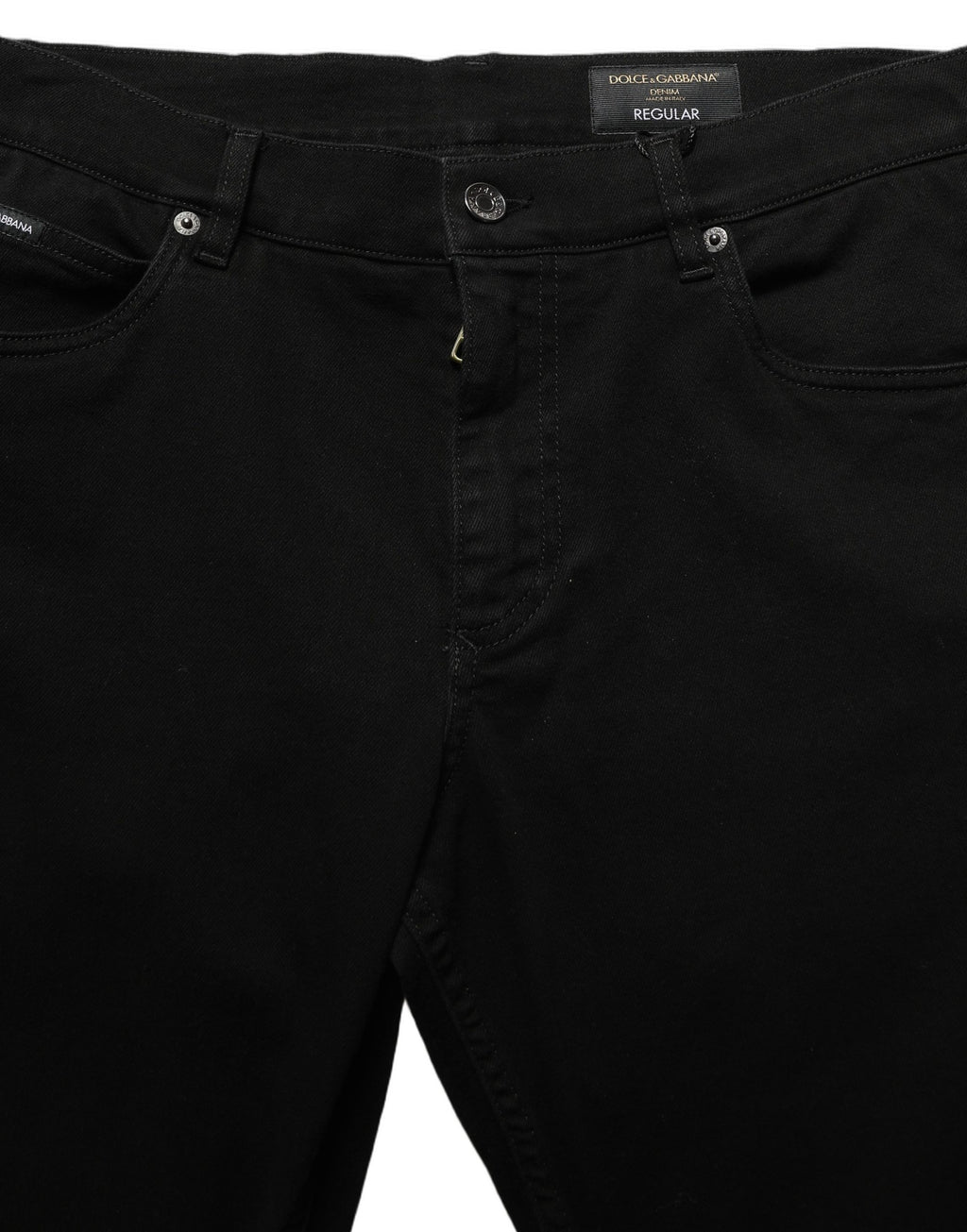 Dolce & Gabbana Black CottonStretch Regular Skinny Denim Jeans - Eljoys Fashion 