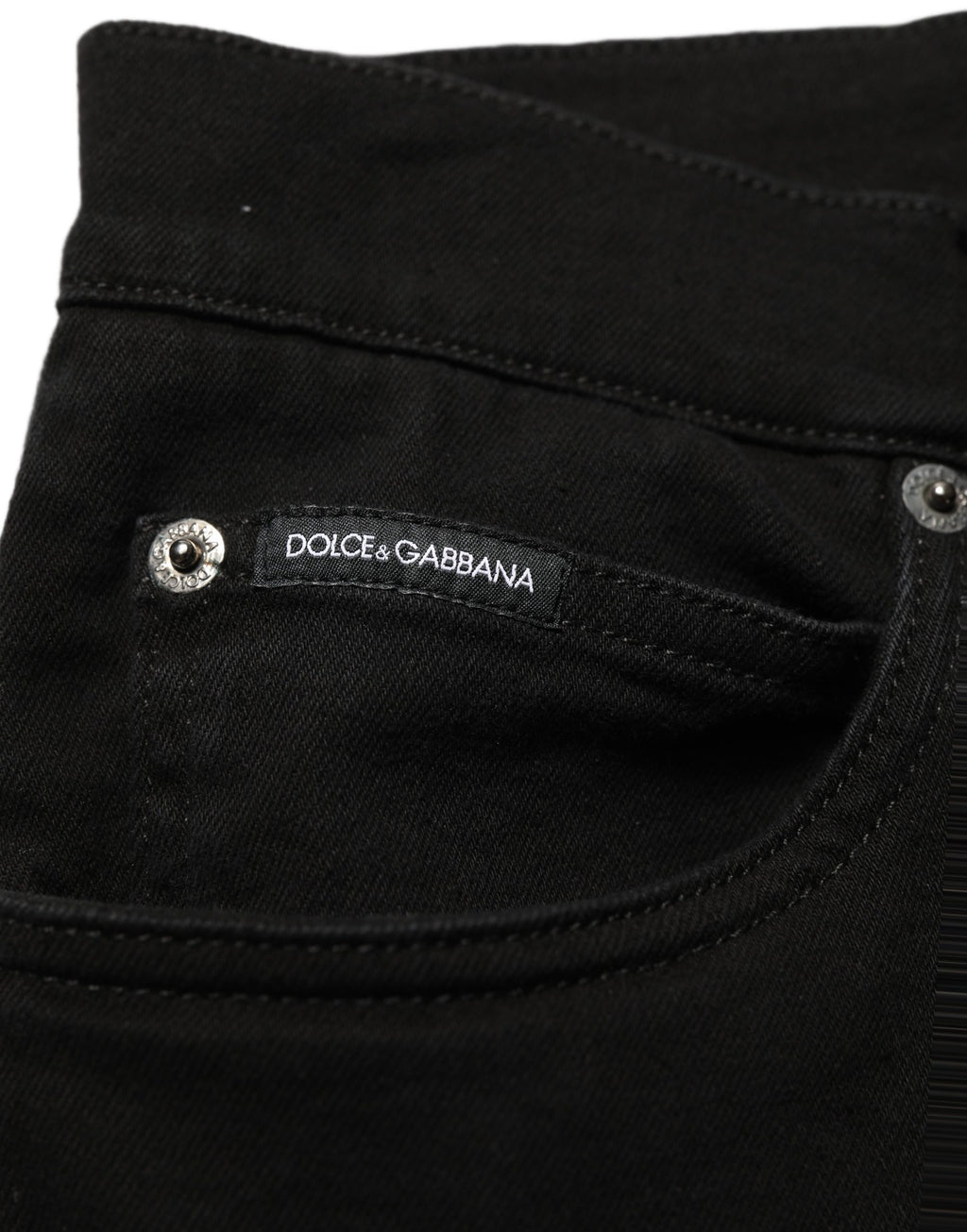 Dolce & Gabbana Black CottonStretch Regular Skinny Denim Jeans - Eljoys Fashion 