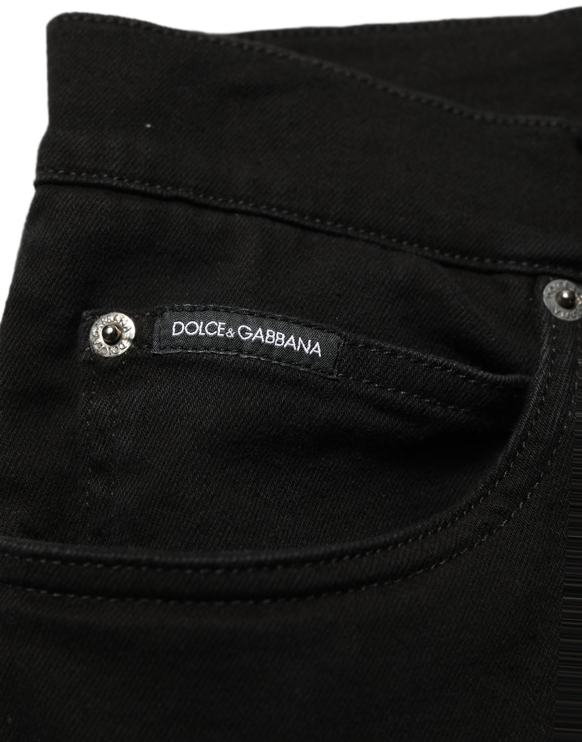 Dolce & Gabbana Black CottonStretch Regular Skinny Denim Jeans - Eljoys Fashion 