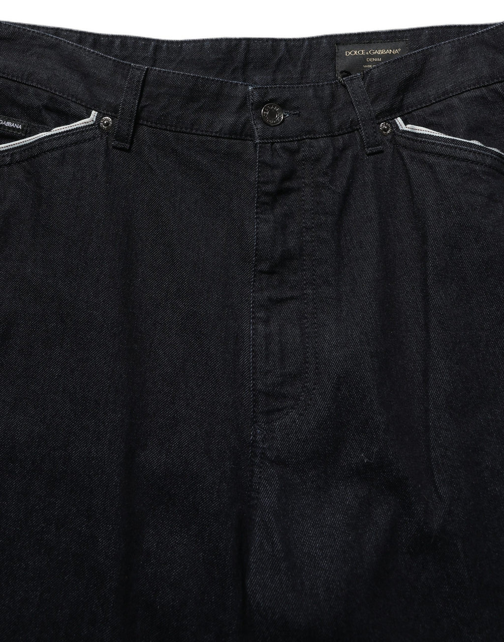 Dolce & Gabbana Black Cotton Stretch Straight Men Denim Jeans - Eljoys Fashion 
