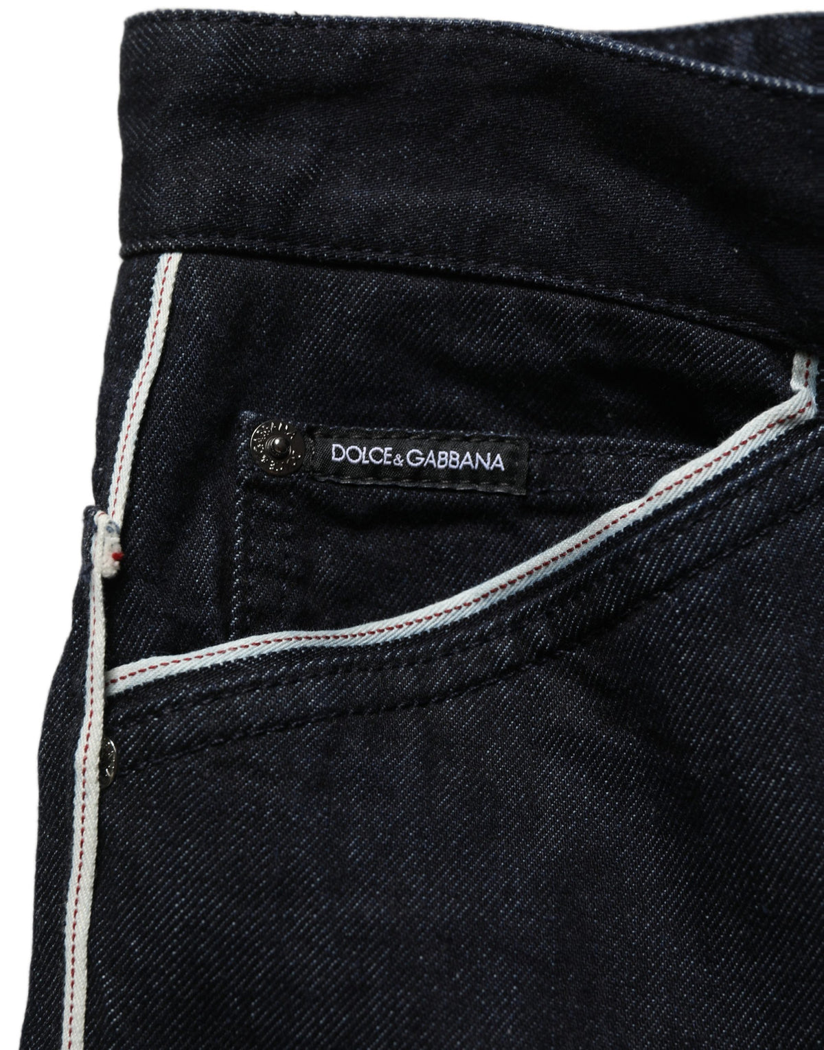 Dolce & Gabbana Black Cotton Stretch Straight Men Denim Jeans - Eljoys Fashion 