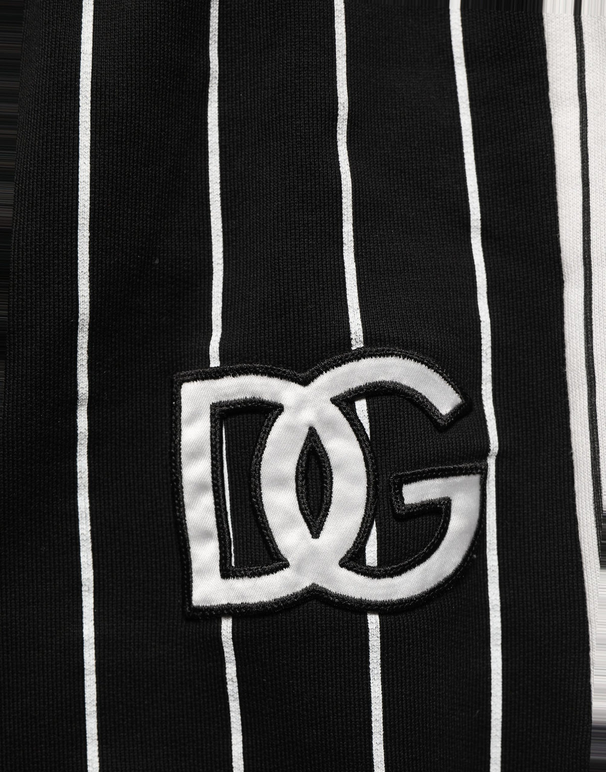 Dolce & Gabbana Black Striped DG Patch Men Sweatpants Pants - Eljoys Fashion 