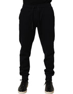 Dolce & Gabbana Blue Cotton Drawstring Jogger Trouser Pants - Eljoys Fashion 