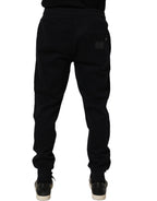Dolce & Gabbana Blue Cotton Drawstring Jogger Trouser Pants - Eljoys Fashion 