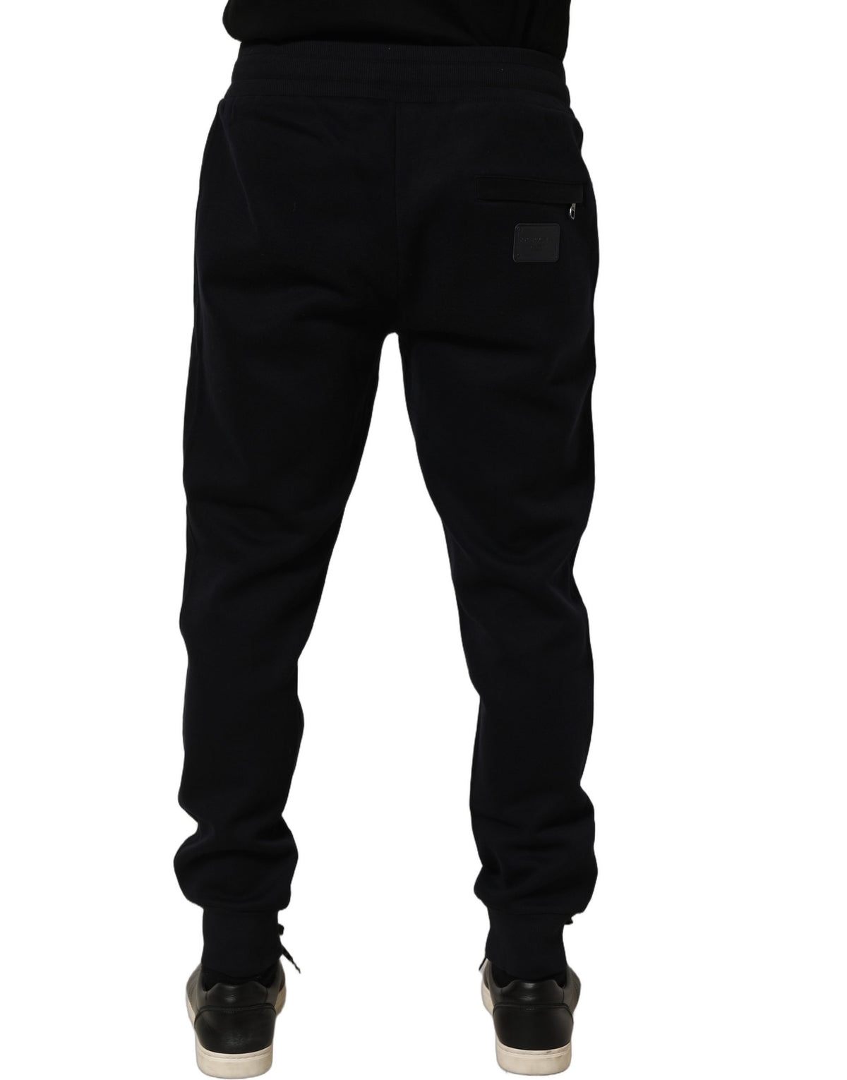 Dolce & Gabbana Blue Cotton Drawstring Jogger Trouser Pants - Eljoys Fashion 