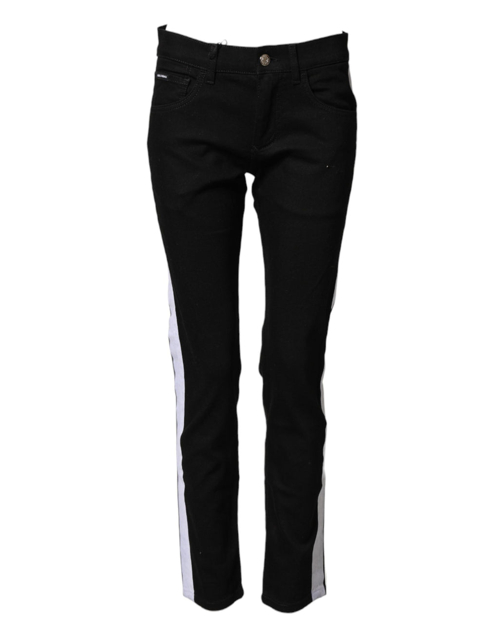 Dolce & Gabbana Black Cotton Stretch Skinny Denim Trouser Jeans - Eljoys Fashion 