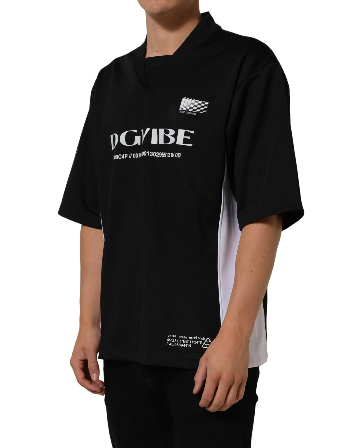 Dolce & Gabbana Black Polyester DGVIB3 Oversized Jersey T-shirt - Eljoys Fashion 