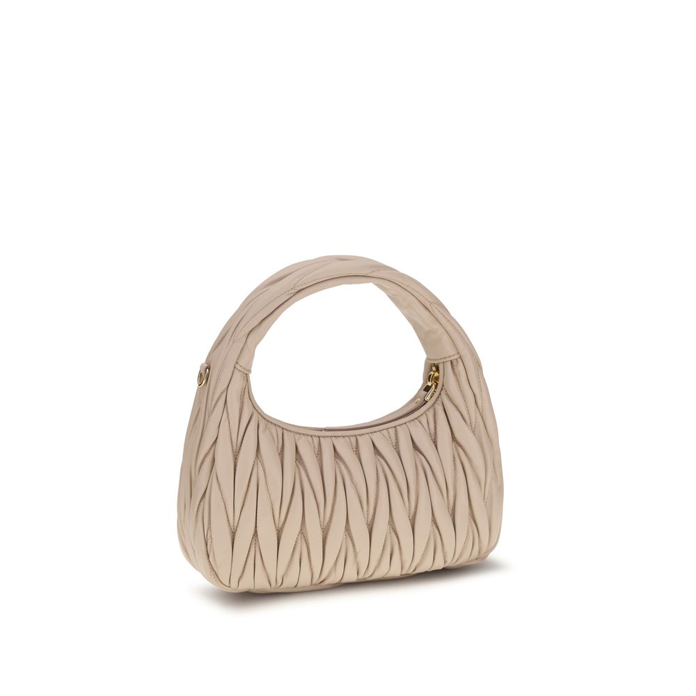 Miu Miu Beige Calf Leather Bos Taurus Shoulder Bag - Eljoys Fashion 