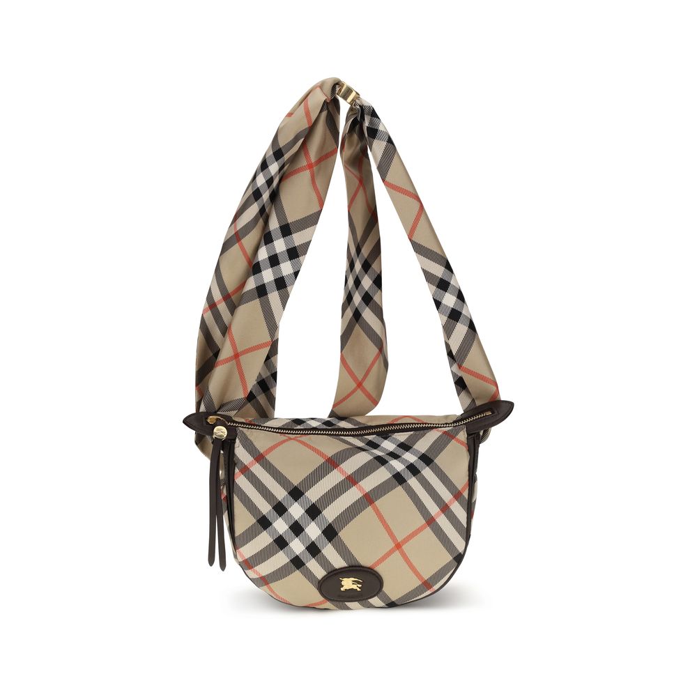 Burberry Beige Silk Shoulder Bag Burberry