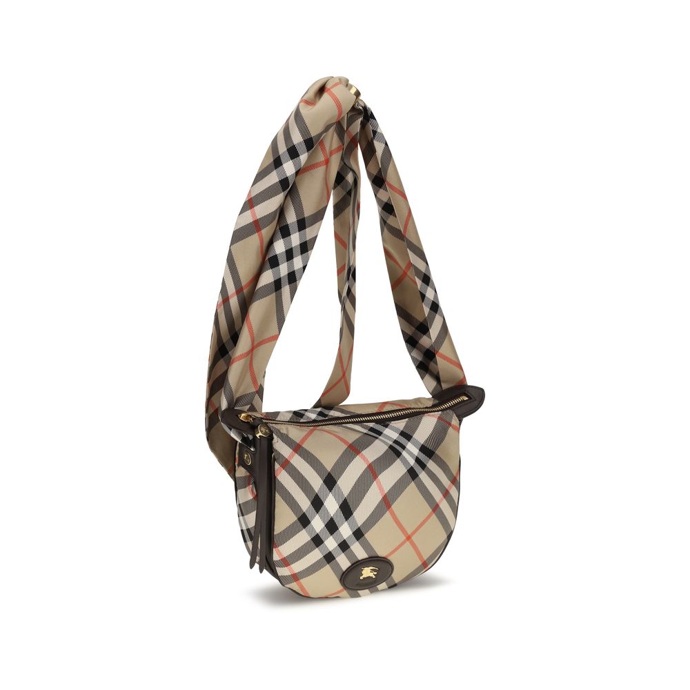 Burberry Beige Silk Shoulder Bag Burberry