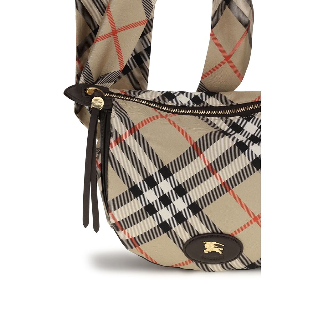 Burberry Beige Silk Shoulder Bag Burberry