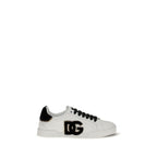 Dolce & Gabbana White Calf Leather Bos Taurus Low Top Sneakers Dolce & Gabbana
