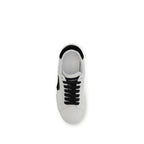Dolce & Gabbana White Calf Leather Bos Taurus Low Top Sneakers Dolce & Gabbana