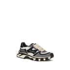 Dolce & Gabbana Gray Calf Leather Bos Taurus Chunky Sneakers Dolce & Gabbana