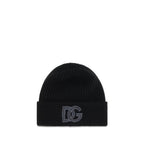 Dolce & Gabbana Black Wool Oves Aries Beanie Dolce & Gabbana