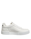Dolce & Gabbana White Miami Leather Low Top Men Sneakers Shoes